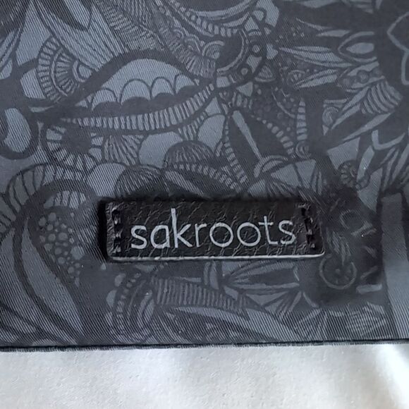 Sakroots Large Travel/Laptop Tote Gray/Black Floral Pattern NWOT - Picture 12 of 12
